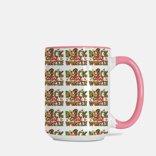 Social Worker Mug  15oz. (Pink + White) (7190419931239)