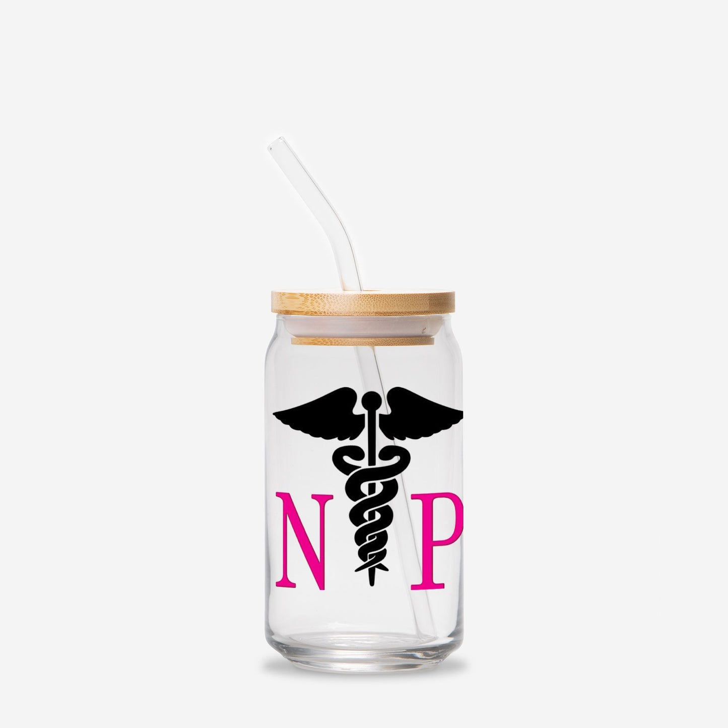 Nurse Practitioner Glass Sipper 16oz (7189675180135)