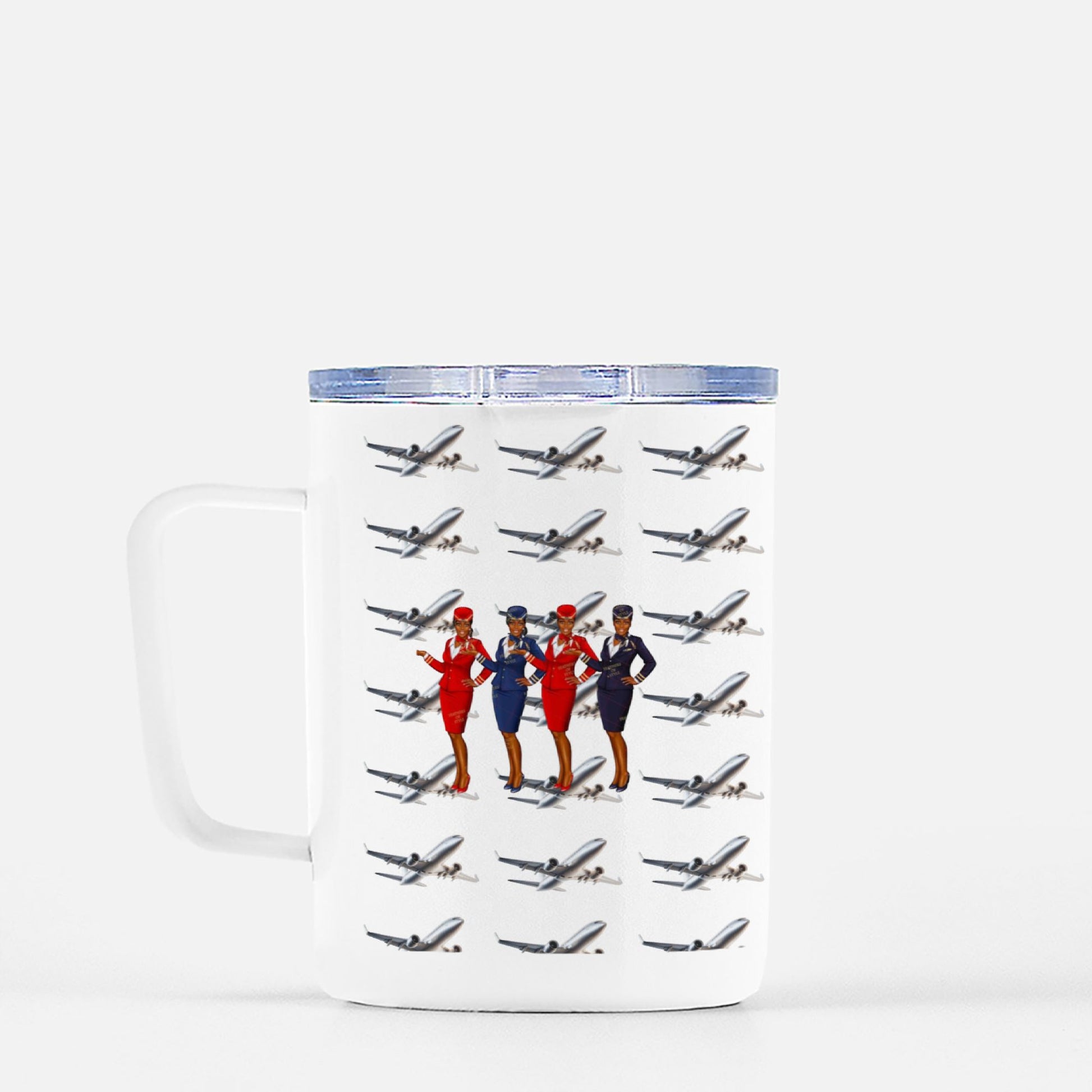 Flight Attendant Travel Mug w/ Lid 10 oz. (7190111584359)