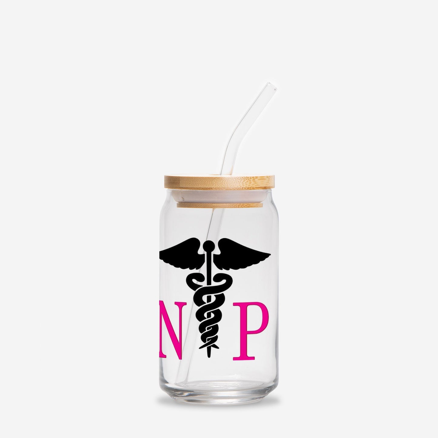 Nurse Practitioner Glass Sipper 16oz (7189675180135)