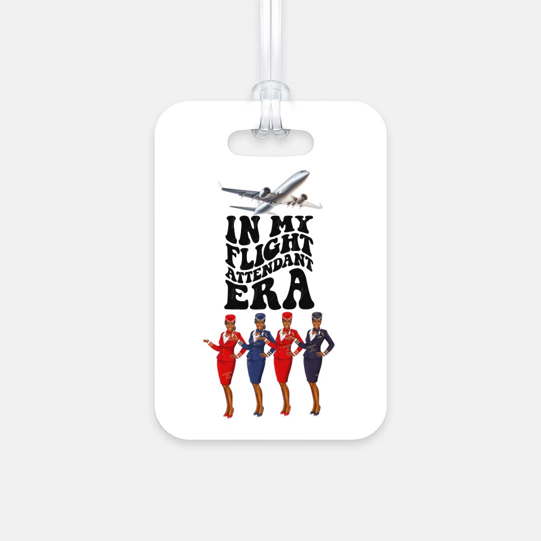 Flight Attendant Luggage Tag (Rectangle) (7189677375591)